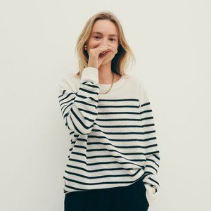 Reformation Black and White Striped Sweater